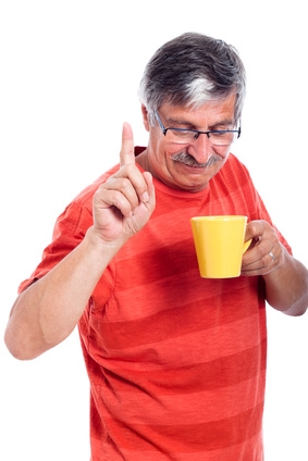 man with cup of coffee